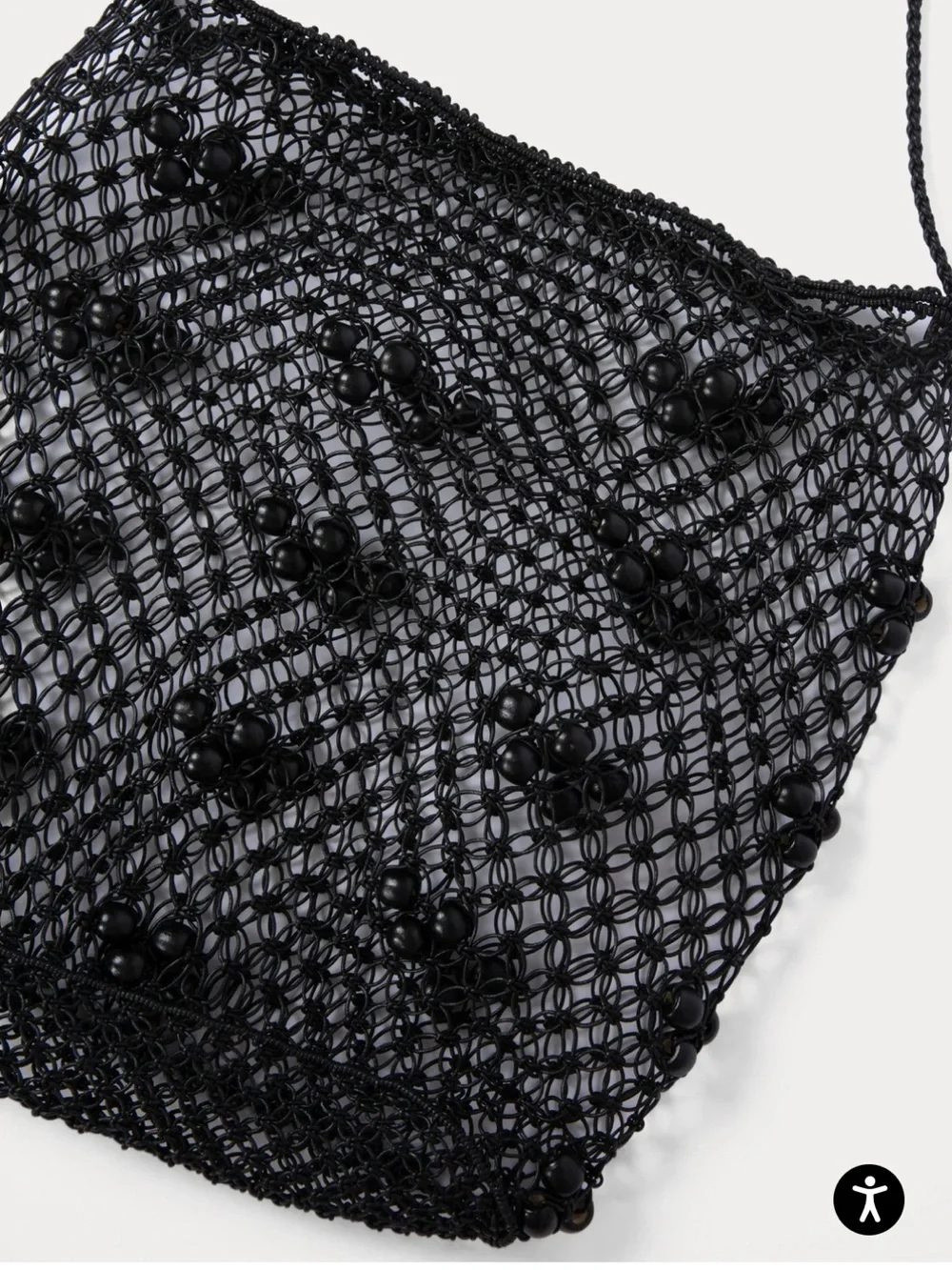 Rachel Comey Black Crochet Shoulder Bag - Picture 4 of 6